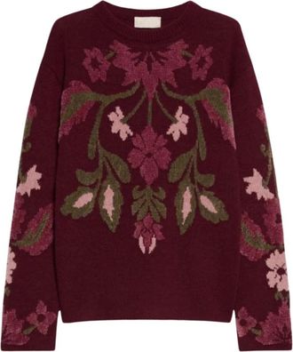 iBlues Ronde hals gebreid - Dames - Ronde hals truien - Rood - M - Wol - Truien & Vesten