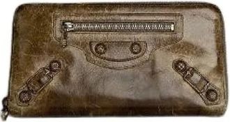Balenciaga Pre-owned City Wallet - Dames - Vintage Accessoires - Bruin - ONE Size - Leer - Vintage