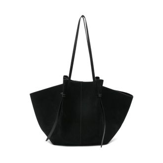 Yuzefi Tassen, Dames, Zwart, ONE Size, Leer, XL Mochi Tote