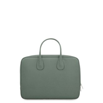 Valextra My Logo Leather Briefcase