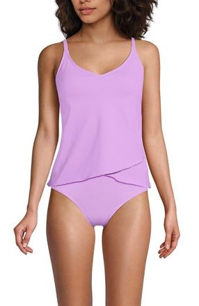 Lands End Tulip Hem Tankini Top in Wild Lilac at Nordstrom, Size X-Large P