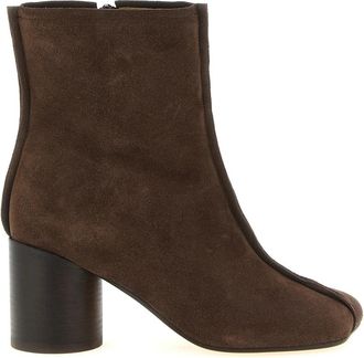 Maison Margiela Stitch-toe Enkellaarzen - Dames - Laarzen met Hak - Bruin - 37 EU - Su&egrave;de - Schoenen