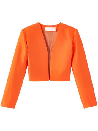 D'Estrëe Paris Helmut satin-finish blazer - Orange