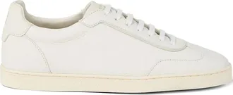 Brunello Cucinelli Hertenleren Sneakers - Heren - Sneakers - Wit - 44 EU - Katoen - Schoenen