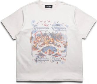 Homme + Femme Mens Carnival Short Sleeve Tee In White