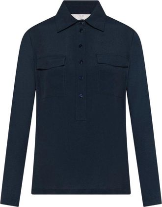 Seventy Lange Mouw Polo Shirt - Dames - Polos - Blauw - XS - Tops