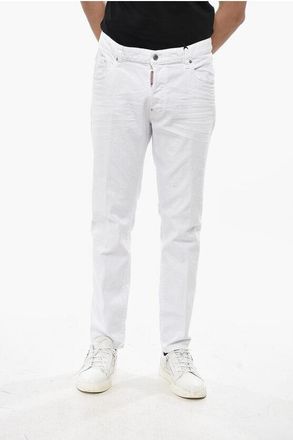 Dsquared2 WHITE BULL Skater Fit Denims with Belt Loops 17cm size 58