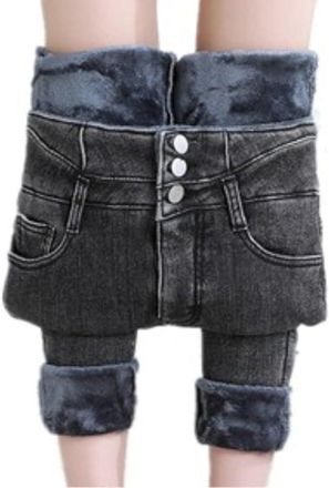 Generic Jeggings for Women UK,Fleece Lined Trousers Women,Womens Winter Fleece Lined Stretchy Jeggings,High Waisted Skinny Jeans Yoga Denim Pants,Stretch Jean