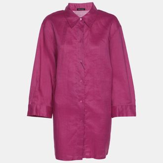 424 Elena Miro Pink Knit Fabric 3/4 Sleeve Shirt