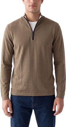 N.Peal N. PEAL Salcombe Cashmere-Blend 1/2-Zip Sweater