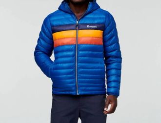 Cotopaxi Fuego Down Hooded Jacket In Pacific Stripes
