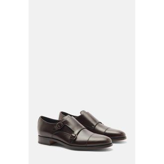 Scarosso Gervasio Monks in Dark Brown Calf at Nordstrom, Size 43.5