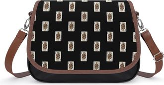 Generic No Kings Tarot Deck Womens Crossbody Bag Fashion Shoulder Handbags Message Tote Bag with Adjustable Strap