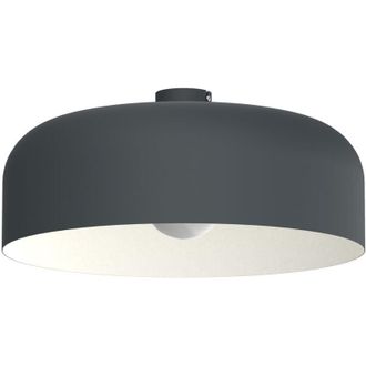 Lumicom Tuzzi Plafoniera, 1xE27, max 42W, metallo, antracite/bianco, D.50cm - Lumicom