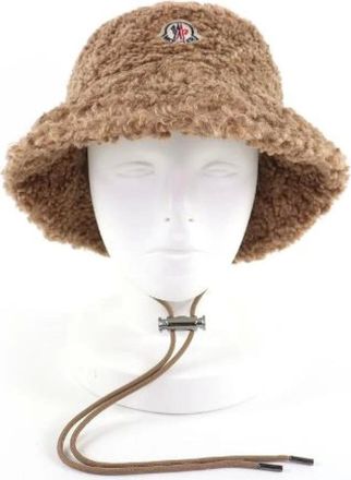 Moncler Pre-owned Accessories, female, Brown, Size: ONE SIZE Pre-owned Fabric Hat