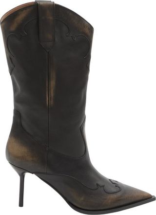PARIS TEXAS Black Embroidered Lidia Boots
