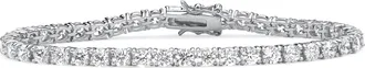 Palm Beach Jewelry 10.75 TCW Round Cubic Zirconia.925 Sterling Silver Tennis Bracelet 7.5