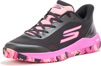 Skechers Mens Go Train Arch Fit Viper Court Pro-Pickleball Sneaker, Black/Hot Pink, 10 UK
