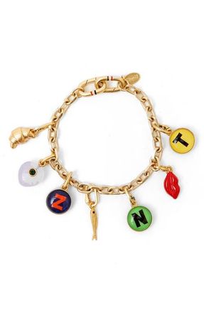 Clare Vivier Chain Charm Bracelet in Vintage Gold at Nordstrom