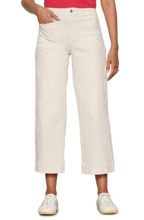 Sanctuary The Marine Crop Denim Pants in Pink Milk at Nordstrom, Size 26