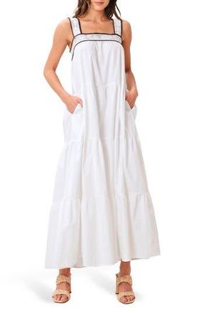 Flying Tomato Maxi Dress in White/Brown at Nordstrom Rack, Size Medium