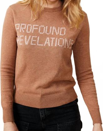 Lingua Franca Profound Revelations Sweater In Macchiato