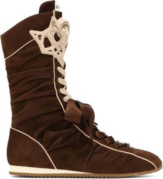 Naked Wolfe Extreme Black Satin in Brown at Nordstrom, Size 39