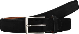 Magnanni Su&egrave;de Riem met Metalen Gesp - Heren - Riemen - Zwart - 105 CM - Su&egrave;de - Accessoires