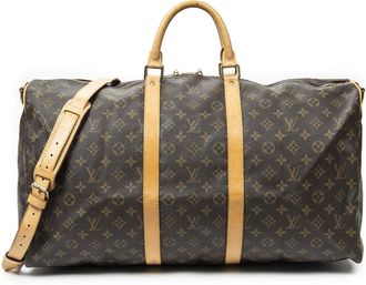 Louis Vuitton Pre-owned Womens Keepall Bandouliere 55 Travel Bag - Brown - One Size