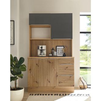 Respekta Buffet da cucina Marleen Premium 120 cm Grigio Artisan Rovere Respecta