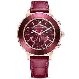 Swarovski 5547642 Womens Watch - Burgundy Leather - One Size