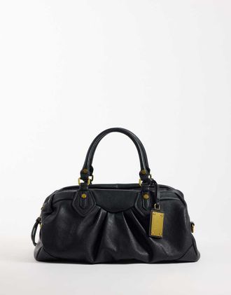 Gina Tricot Gina Tricot borsa morbida in pelle sintetica nera-Nero