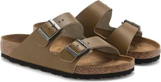 Birkenstock Womens Arizona Sandal In Faded Khaki