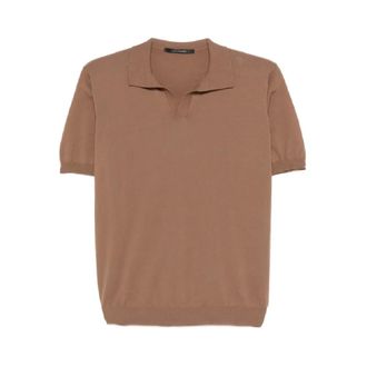 Tagliatore Polo Shirts, male, Brown, Size: 2XL Polo Shirt