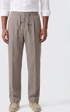 HUGO BOSS Pantaloni slim fit in cotone stretch con coulisse