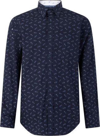 Paul & Shark Lange Mouwen Button-down Shirt - Heren - Casual Overhemden - Blauw - XL - Katoen - Overhemden