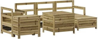 vidaXL 7 Piece Garden Sofa Set Impregnated Wood Pine vidaXL