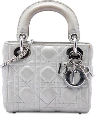 Dior Pre-owned Dior Mini Iridescent Lambskin Cannage Lady Dior Ladies ALGCWV989Y5X8VLG