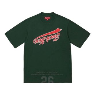 SUPREME FW26 Cracked Flipped S/S T-Shirt Dark Green SUP-FW26-069-DGRN
