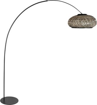 Steinhauer Anne Lighting - L&aacute;mpara De Pie - Curve - Negro - Bamb&uacute; Metal