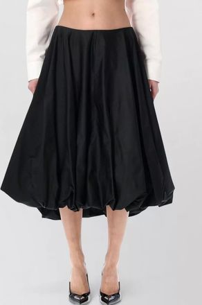 Balenciaga sculptural midi skirt pleated technical design