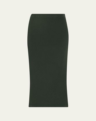 Issey Miyake Rhombus Double-Pleated Midi Skirt
