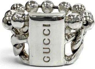 Gucci Silver Silver 925 Band Ring (Pre-Owned)
