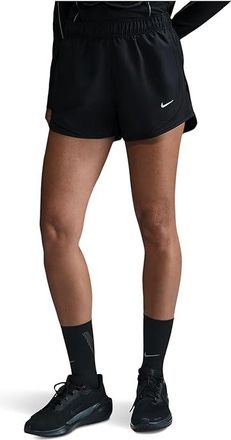 Nike Tempo Dri-FIT Mid-Rise Brief-Lined Running Shorts Womens Shorts Black/Black/Black/Reflective Silver : LG (US 12-14) 5, Polyester
