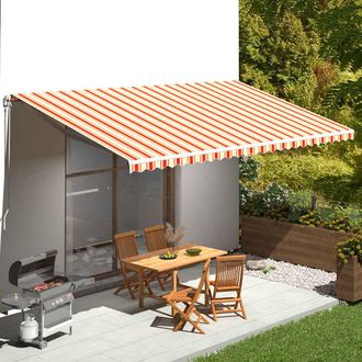 vidaXL Tela De Repuesto Para Toldo Amarillo Y Naranja 6x3 M Vidaxl