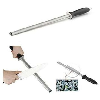 OEM Afilador Ovalado Profesional De Acero De 38 Cm, Afilador De Diamante Para Cuchillos De Cocina Y De Carnicero -crezuo