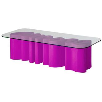 Slide Amore Table Fucsia dolce tavolo scritta originale Slide di design da esterno interno giardino colorata polietilene terrazza veranda sala da pranzo