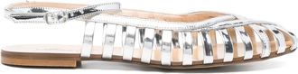Anna F. Ballerine con effetto metallizzato - Argento