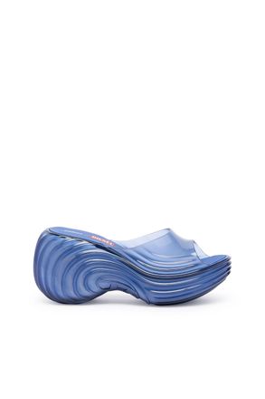 Diesel Platform mule in Melflex - Sandals - Woman - Blue
