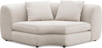 Castlery Fable Corner Sofa Customized, Performance Linen Weave, Light Grey, Spill Resistant, Ultra Deep Seats for Castlery Sofas